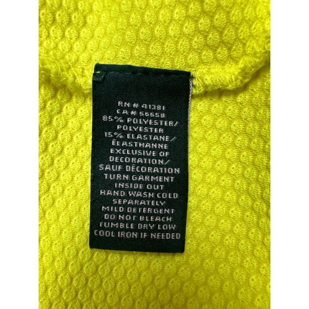 Lauren Ralph Lauren Women's Neon Quarter Zip Up Pullover Athletic‎ Shirt Medium - Picture 5 of 7